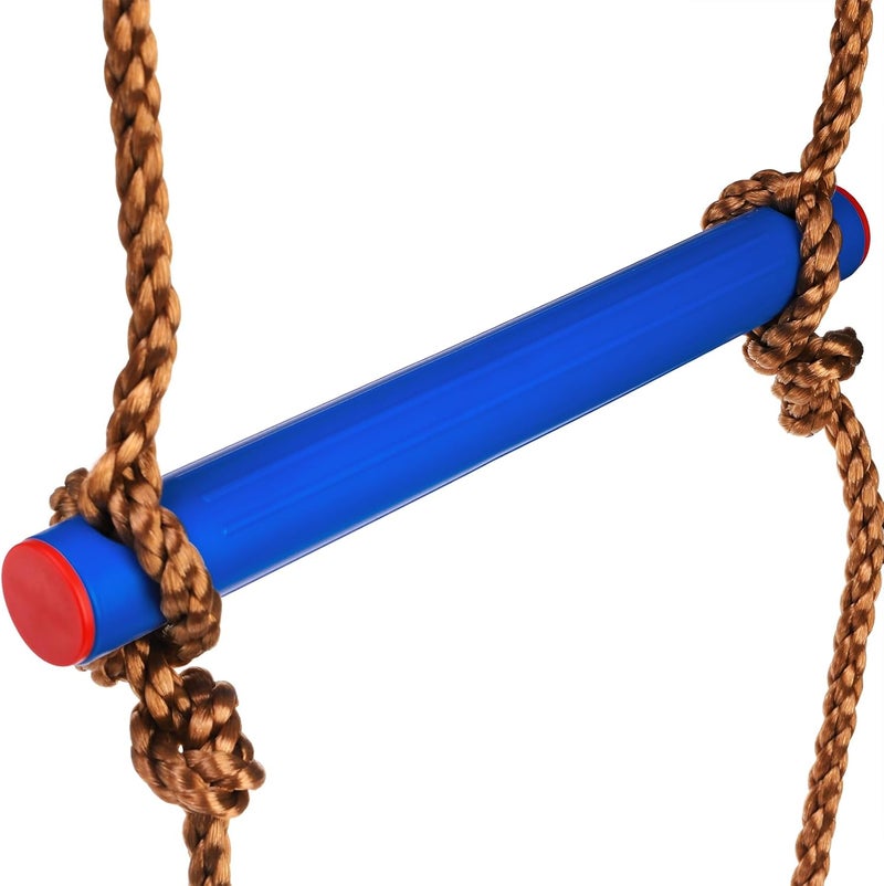 ZENFUN 6.5 Ft Climbing Rope Ladder, Climbing Ladder Hanging Slackline Ladder for Indoor Play Set and Outdoor Tree House, Playground Obstacles Swing Ropeladder - Image 4